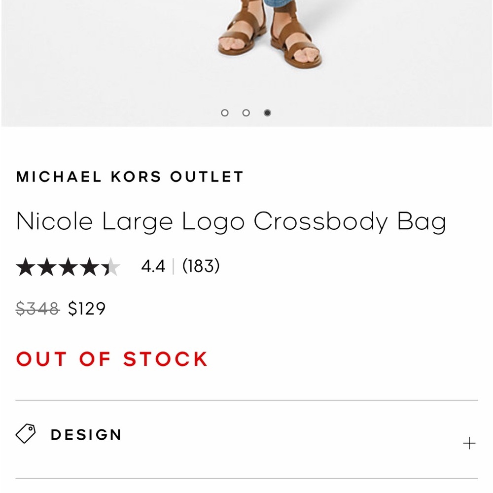 MK triple compartment crossover bag